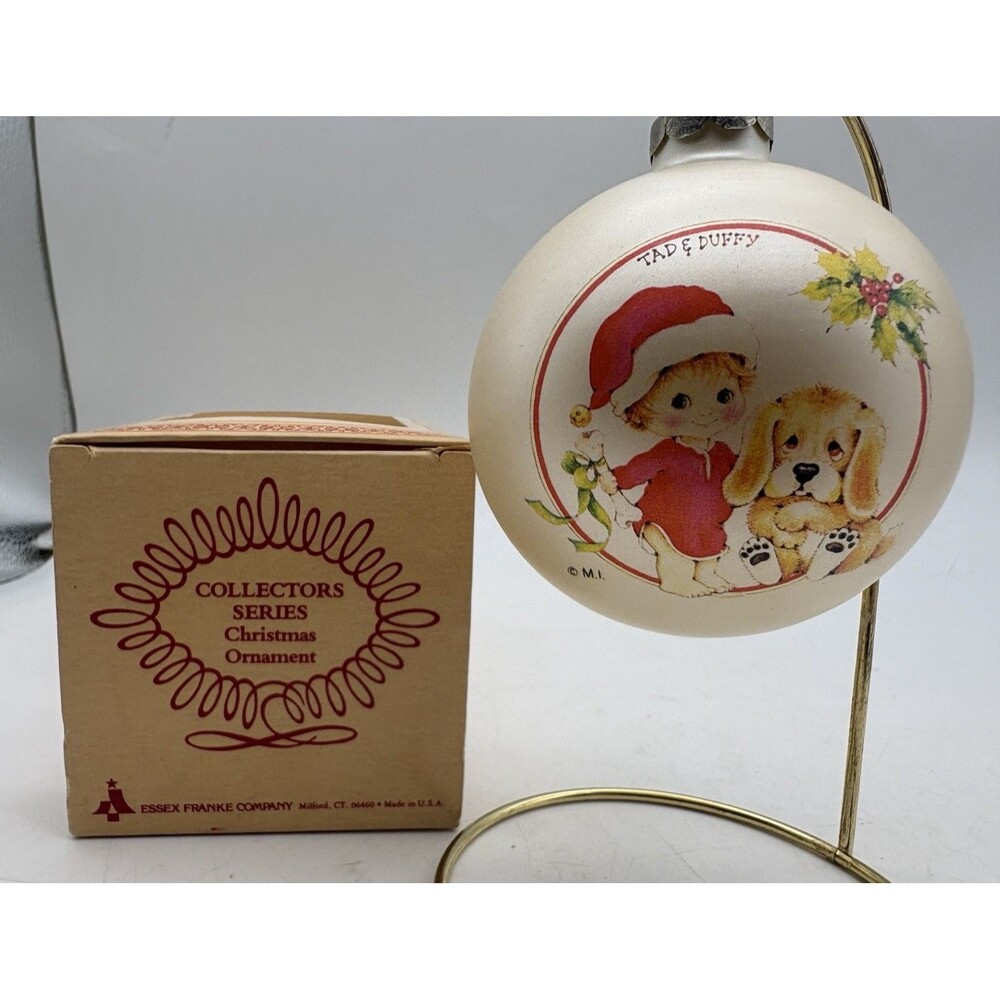 Vintage Essex Franke Tad & Duffy Christmas Ornament w Box USA